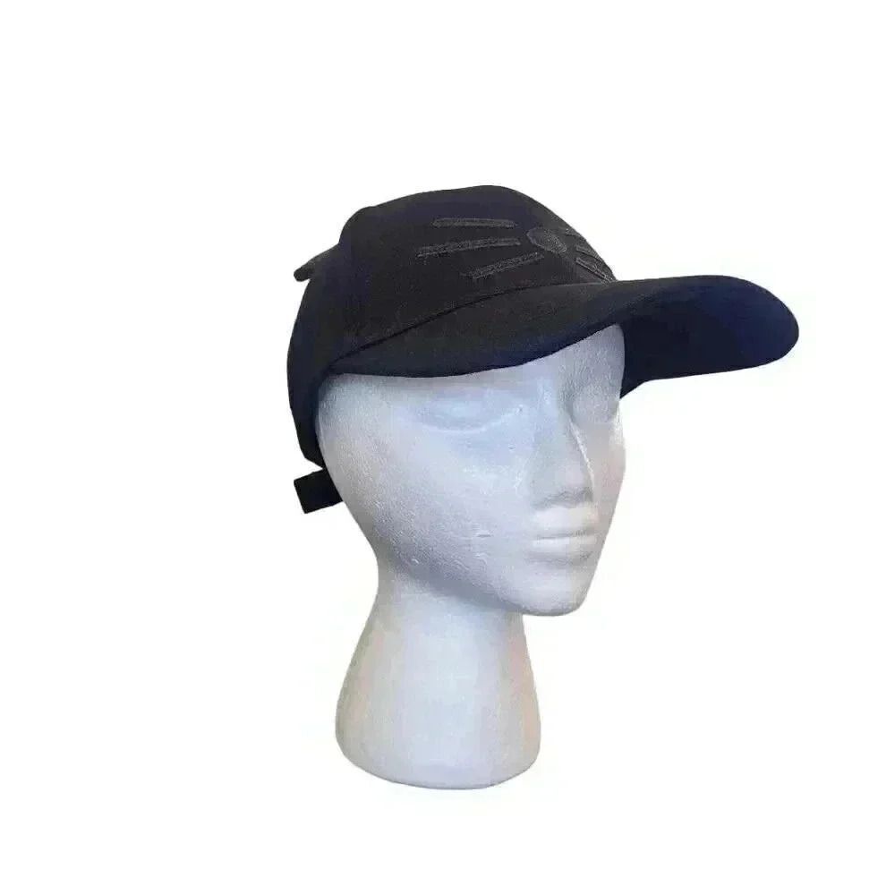 Collection Eighteen Unisex Adult Black Cotton Baseball Cap w Ears NEW